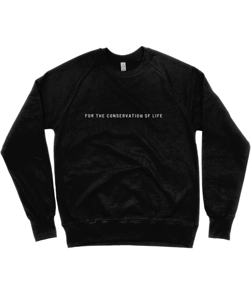 Unisex Conservation of Life Organic Raglan Sweatshirt